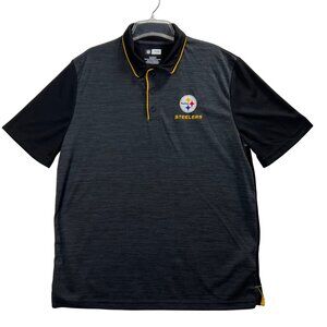 Pittsburgh Steelers NFL Team Apparel Mens XL Performance Polo Colorblock Shirt
